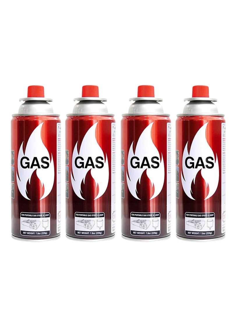 PAMCHAL Set of 4 Pieces Butane Gas Cartridge/Camping Gas for Portable Camping Stove and Picnic Stoves - Image 1
