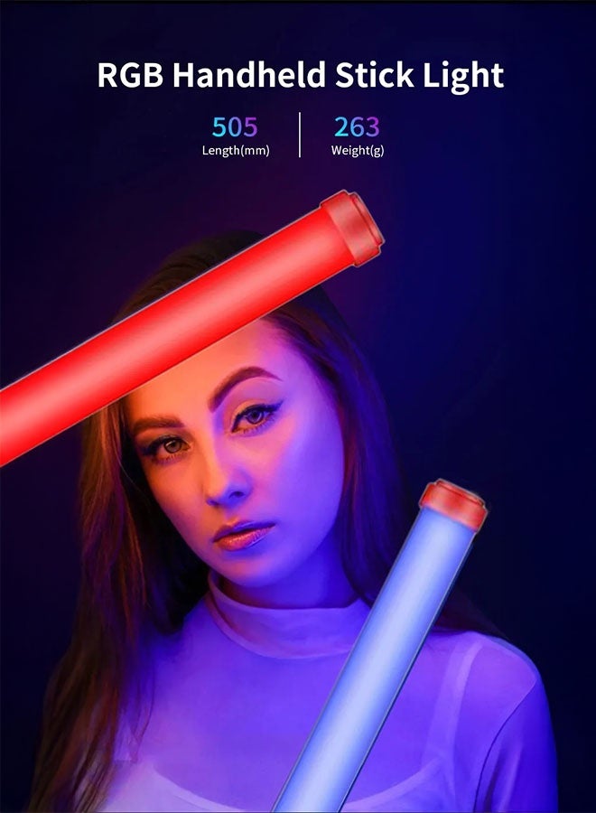 جيه ماري FM-128RGB مصباح LED محمول للتصوير الفوتوغرافي الخارجي، عصا إضاءة RGB مقاومة للماء - Image 3