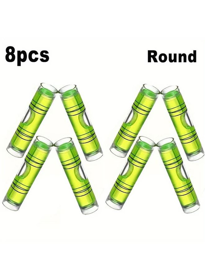 8 Pcs Round Spirit Level Bubbles High Precision Horizontal Vial For DIY Projects - Image 1