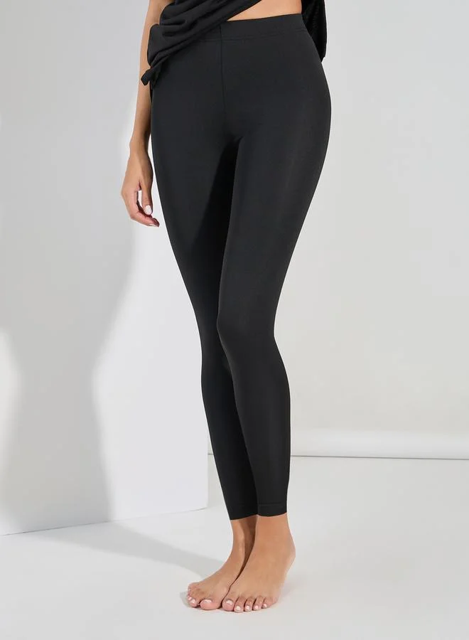 Styli NYC Slogan Longline T-Shirt & Leggings Set