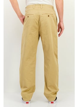 GANT Men Regular Fit Plain Straight Twill Chino Pants, Khaki  - Image 3