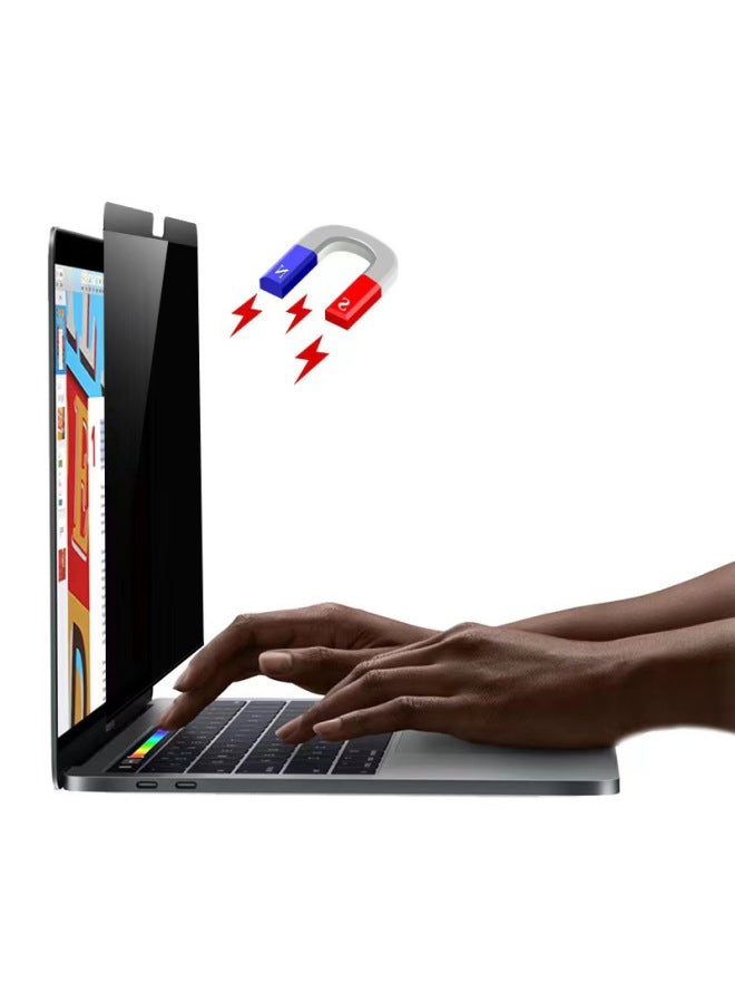 Apple Laptop Anti-peep Film 13 Inch 15 Inch 2024 Macbook Air M3 Magnetic Frame Glue-Color:Packaging Color Card-Dimensions:Macbook Pro 13 "-307*201mm(2015-2017)