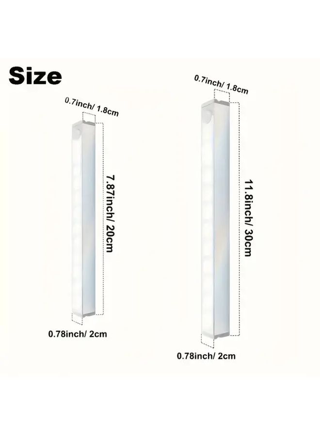 أضواء خزانة LED بحساس حركة 4 قطع أبيض بارد 3.94 بوصة USB قابلة للتعتيم للداخل والخارج - Image 3