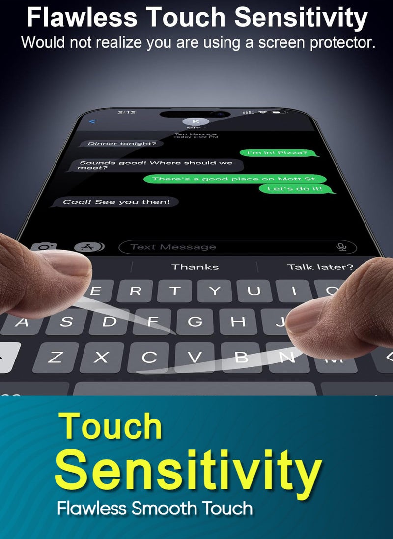 ESD 3 Pieces Tempered Dustproof Privacy Glass Screen Protector Compatible For iPhone 15 - Image 5