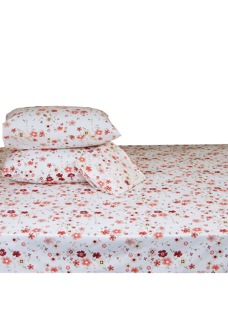 Family Bed Flat Bed sheet Set Cotton 4 pieces size 240 x 250 cm Model 154 from Family Bed  - Image 4