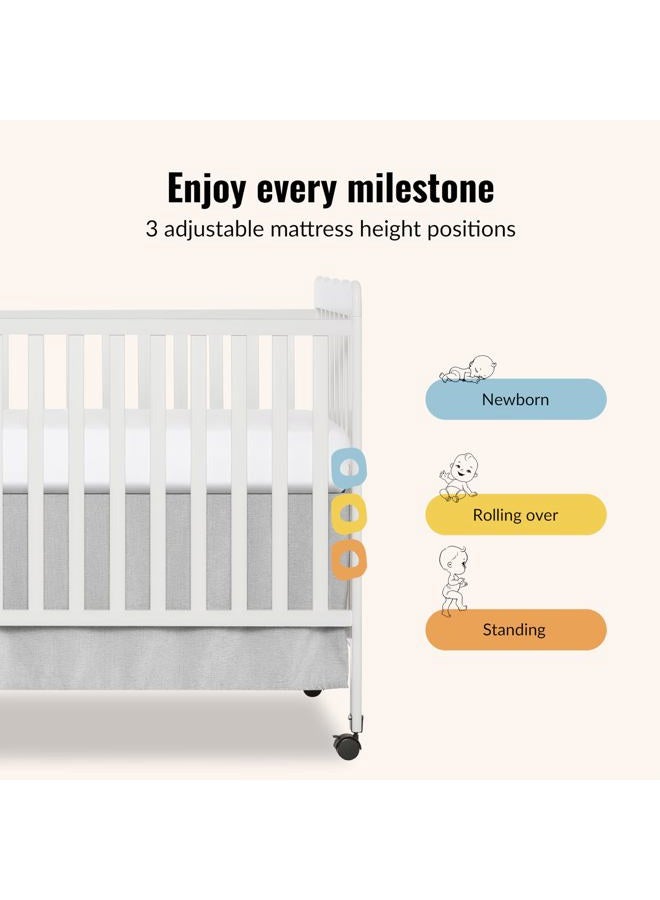 Dream On Me Carson Classic 3-in-1 Convertible Crib in White - Image 4