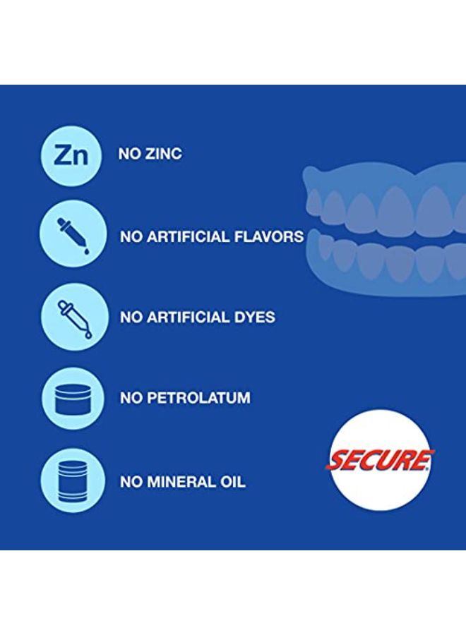 secure Comfort Strips Waterproof Denture Adhesive - Zinc Free - Extra Firm Hold For Lower Dentures - 15 Strips (Pack Of 3) - Image 3