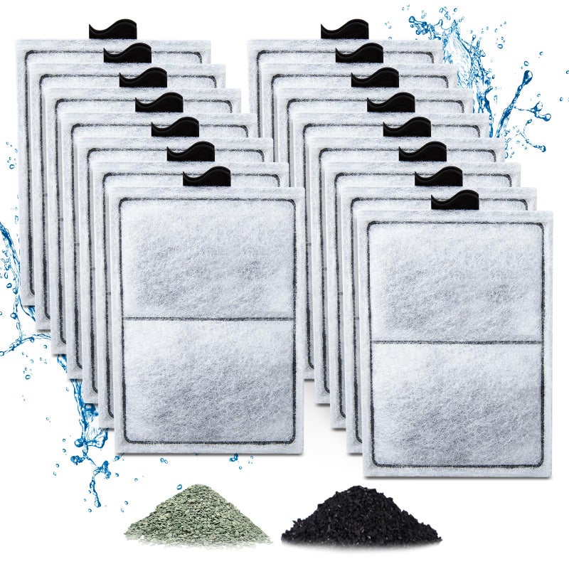 Zuqqony 15 Pack PF-L Filter Cartridges Compatible with Top Fin Silenstream PF20, PF30, PF40 and PF75 Power Filters, Remplacement Aquarium Carbon Cartridge with Zeolite - Image 1