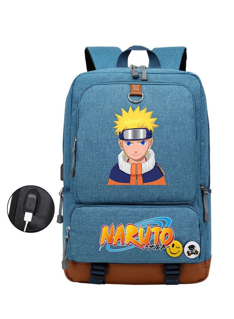 Naruto Teenage Students Men And Women Printed Casual Travel Backpack