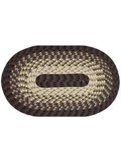 Better Trends Better Trends Braided Rug, Alpine Braid Collection - Durable, Stain Resistant, Reversible Indoor Utility Rug, 100% Polypropylene Rug, Vibrant Color Rug, 20" x 30" Oval Rug, Chocolate Stripe Rug  - Image 1