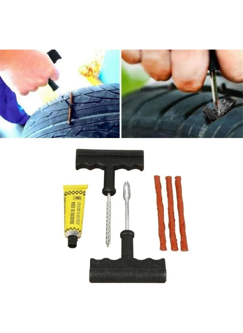 BarkoFix 7 Piece Car Motorcycle Automobile Bicycle Tire Repair Kit Set