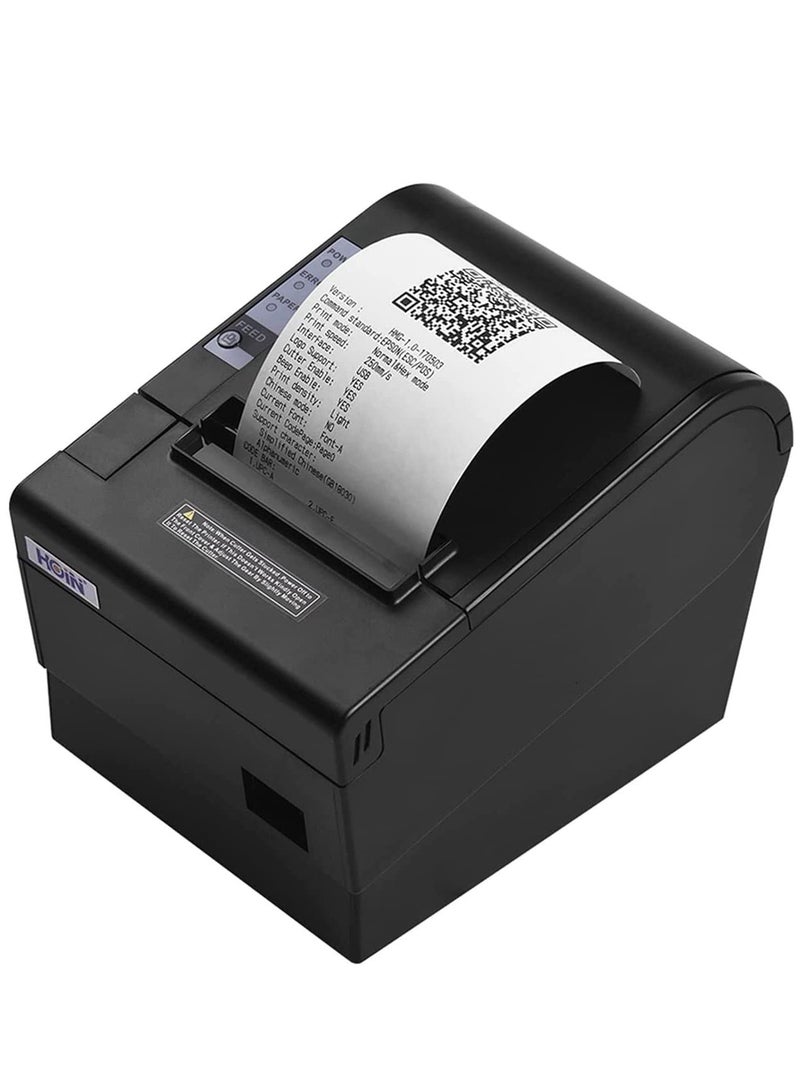 AROAQ Receipt Printer, 80mm Thermal Receipt Printer with Auto Cutter USB Ethernet Interface Receipt Receipt Printing Compatible with ESC/POS Print Commands for Supermarket Stores - Image 1