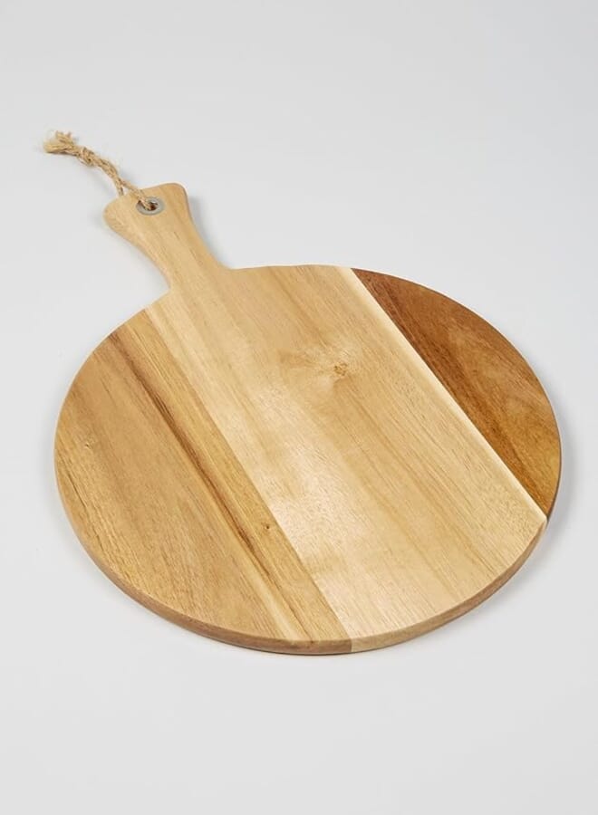 Matalan Acacia Wood Pizza Board, 45 cm x 21 cm x 1.5 cm Size, Brown
