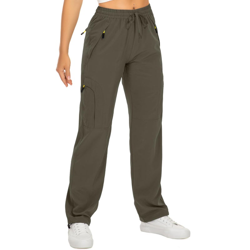 Toomett Womens Hiking Cargo Pants Quick Dry UPF50 Outdoor Pants for Women Fishing Safari Travel Pants with Pockets6608 Light Brown2XL - Image 2