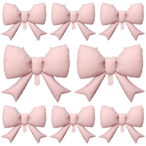 OULUN 8Pcs Pink Bow Big Balloon Bow Theme Party Decoration Balloon for Women Men Baby Shower Girls Boys Bow Birthday Party - Image 1