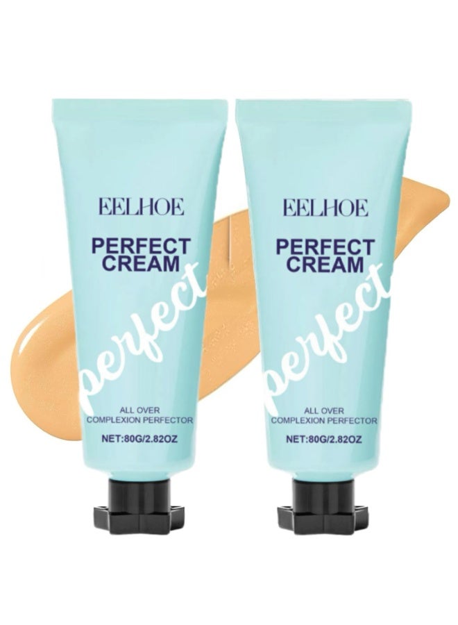 EELHOE 2 Pcs Supreme Cream Body Perfector, Supreme Cream All Over Complexion Perfector, Long Lasting CC Foundation, Waterproof and Transfer Resistant Skin Tint - Image 1