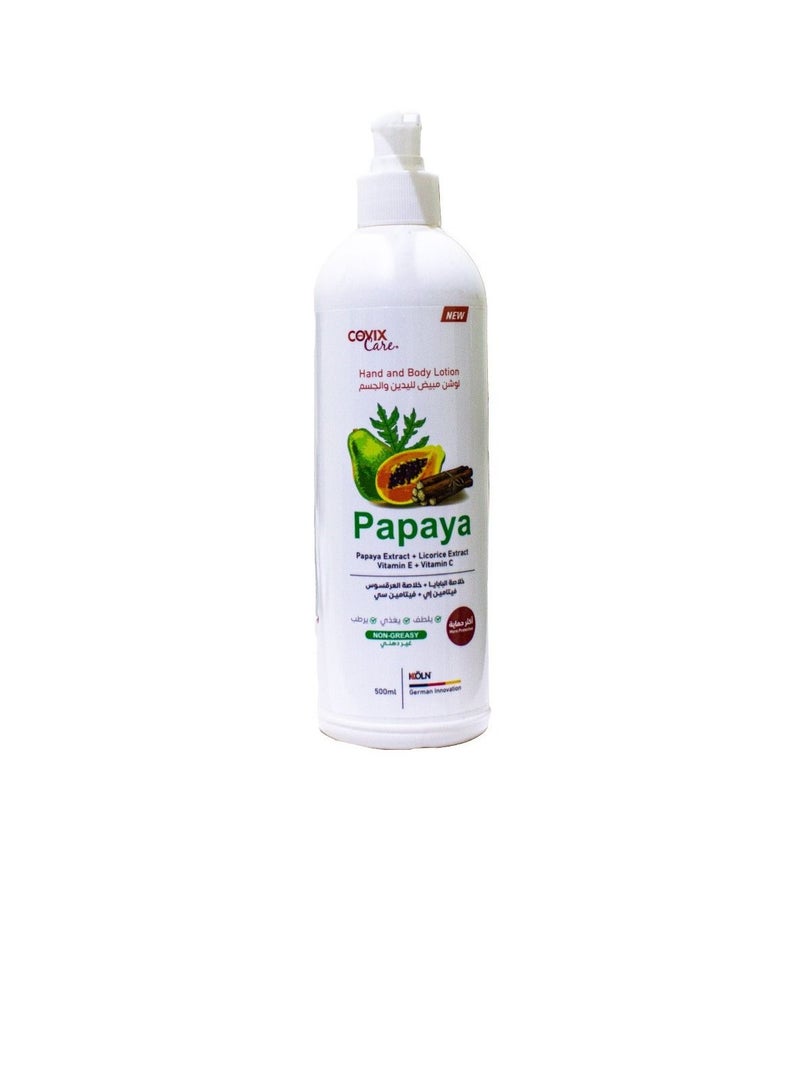 covix Papaya whitening hand and body lotion 500 ml