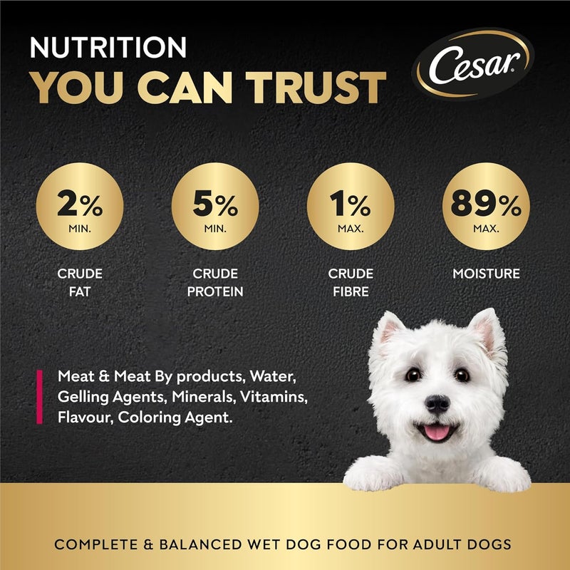 Cesar طعام الكلاب الرطب من سيزار - 6 صواني بوزن 100 جرام - Image 4