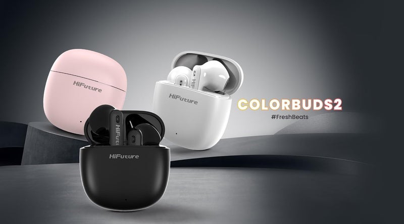 هاي فيوتشر سماعة Hifuture Colorbuds2 اللاسلكية الحقيقية - أسود - Image 4