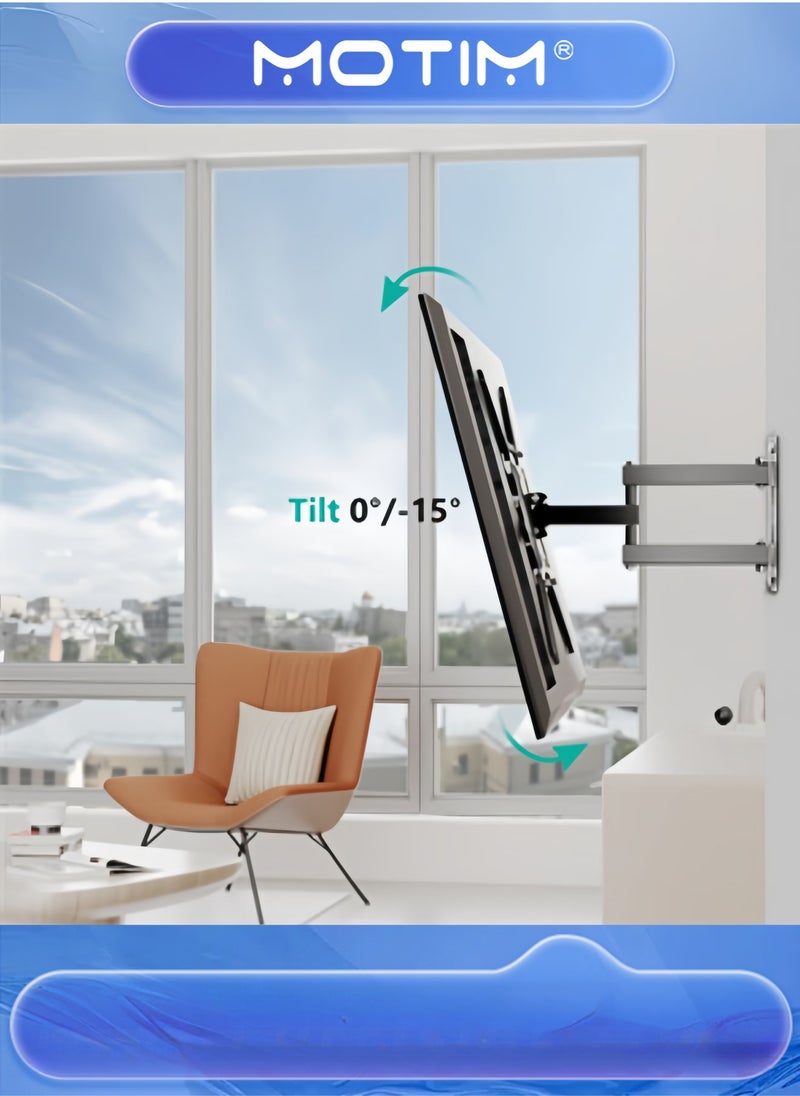 Motim Full Motion TV Wall Mount TV Bracket for Tilt Swivel Stand TV Stand Computer Monitor Mounting Bracket Swivel TV Stand  - Image 3