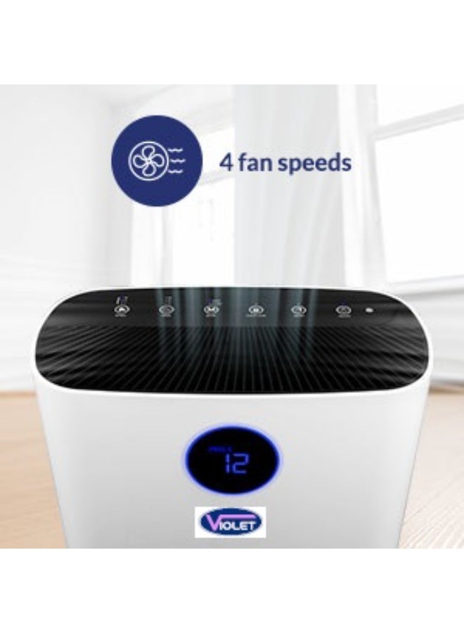 VIOLET VOILET Air Purifier and Sanitizer (AP3006-R), HEPA-13, Activated Carbon Filter, Air sterilization with UV Light (Type C) and Photocatalyst filter with Nano Technology, Remote Control, Room area 40 M² - Image 3