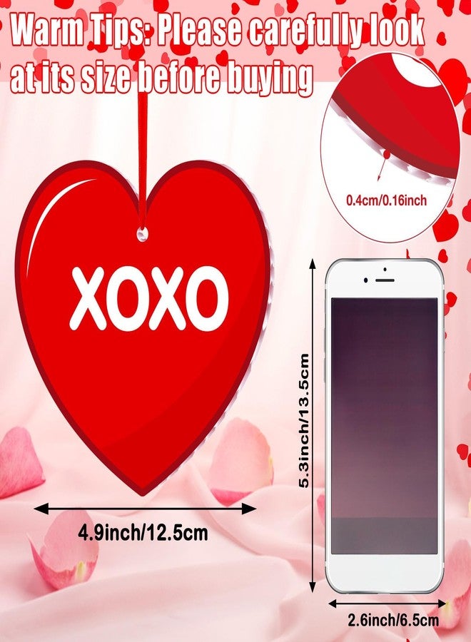 رتيري 30 قطعة من زينة القلوب المعلقة لعيد الحب، زينة خارجية لشجرة عيد الحب، زينة قلوب للحديقة والفناء، زينة داخلية وخارجية للحديقة، لوازم حفلات الزفاف والمناسبات (قلوب الحب) - Image 3