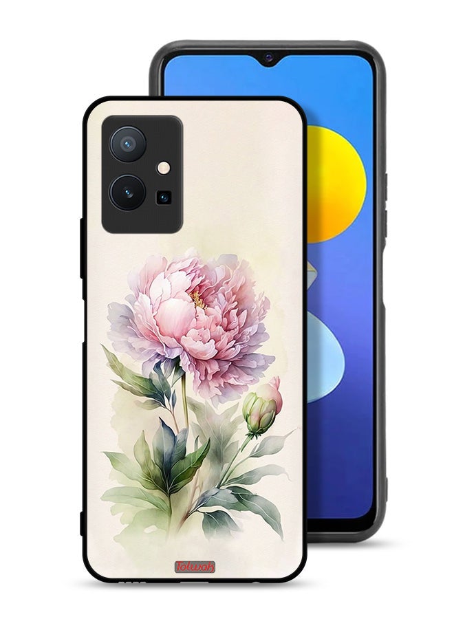 Tolwak Vivo T1 5G Protective Case Cover Watercolor Rose Paint Art - Image 1