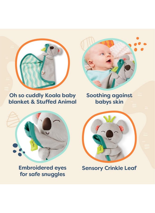 بي. تويز B. Baby - Koala Lovey - بطانية أمان مخملية - حيوان محشو للأطفال - بطانية أطفال ناعمة - حديثي الولادة، 0+ - B. Snugglies - Fluffy Koko  - Image 3