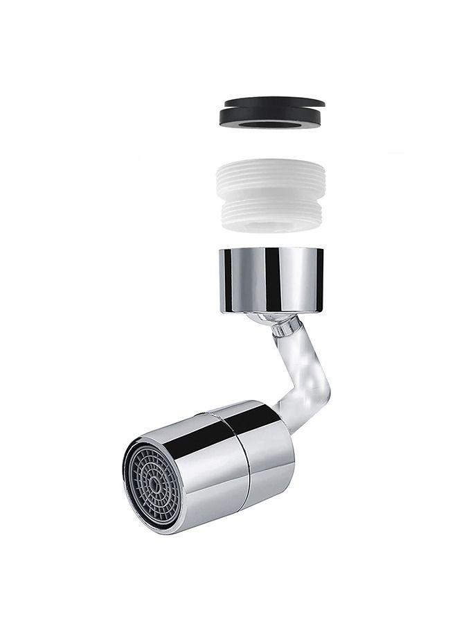 2 Pcs Splash Filter Faucet, 720 Degree Swivel Movable Kitchen Sink Faucet Aerator, Rotatable Splash Water Filter Nozzle Tap Head, Water Saving Anti-Splash Tap Booster Sprayer - Image 2