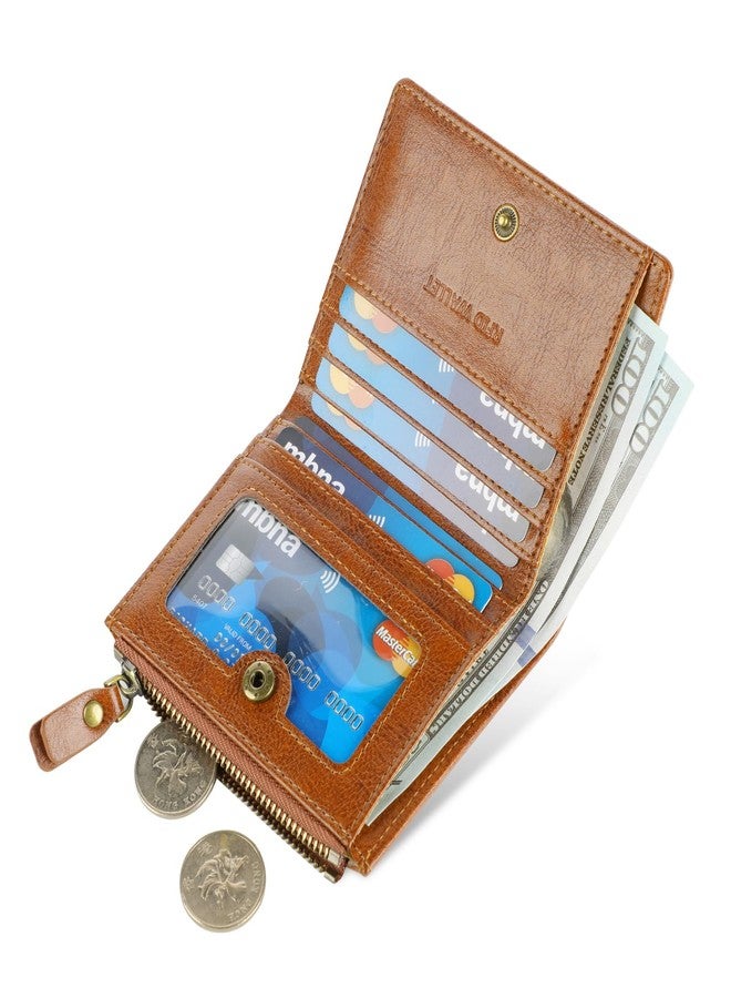 لافيمي محفظة لافيمي الجلدية الصغيرة فائقة النحافة للنساء والفتيات، مزودة بتقنية حجب RFID، وحامل بطاقات ائتمان للنساء (1- بني) - Image 2