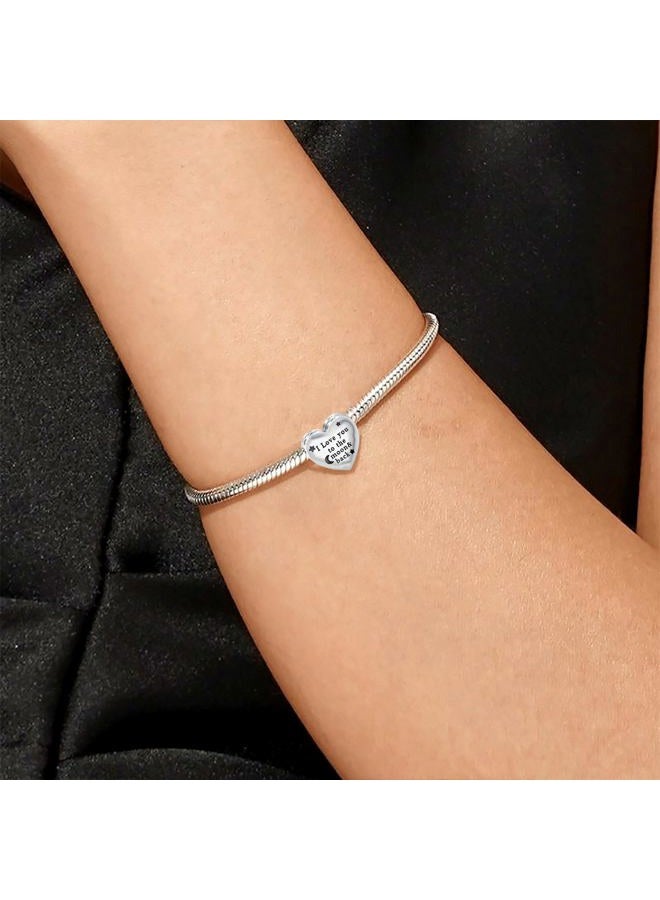 QeenseKc Moon Star Heart Charm I Love You to the Moon and Back Bead for Pandora Bracelet - Image 5