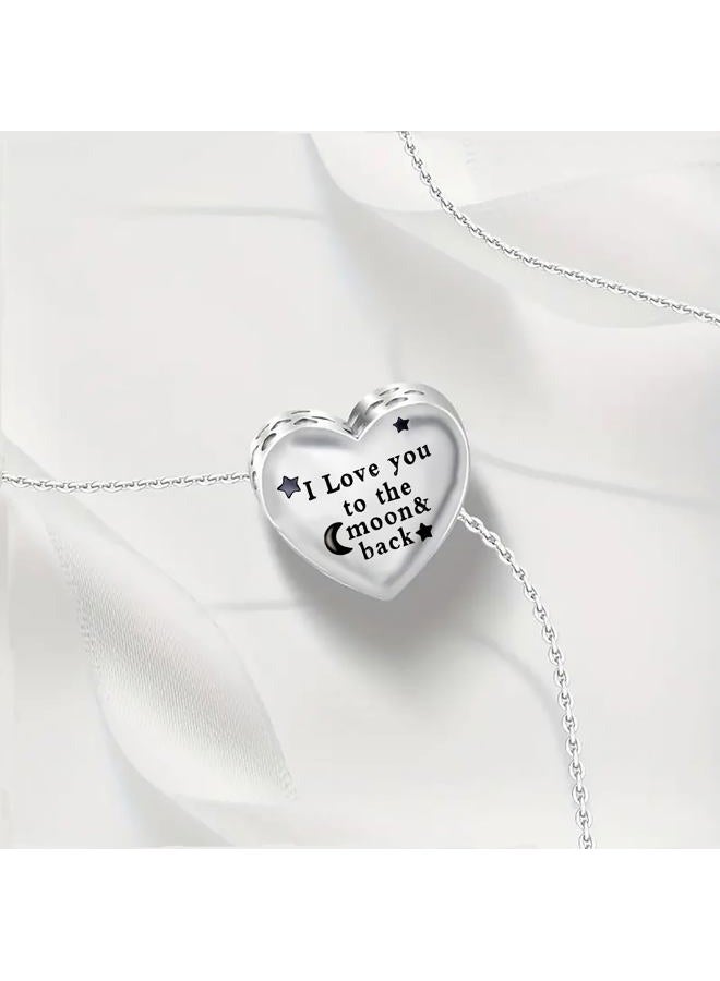 QeenseKc Moon Star Heart Charm I Love You to the Moon and Back Bead for Pandora Bracelet - Image 3