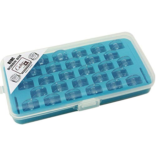 Cutex Pack of 28 Singer Class 15J Transparent Bobbins with Storage Case - Image 2