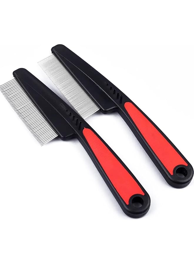 joyzzz Stainless Steel Fine Comb 2 Pcs Professional Dandruff Remover And Scalp Exfoliator Metal Lice Comb For Kids And Adults Hair Grooming Tool For Dandruff Treatment And Head Lice Removal - Image 1