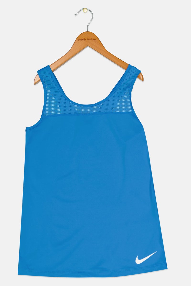 Nike تي شيرت تدريب بلا أكمام رياضي للبنات، أزرق - Image 1