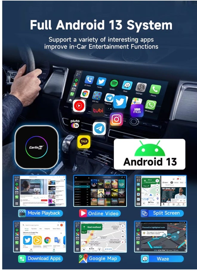 Carlinkit - 4G 64Gb Tbox S2 Portable Car Play Dongle Tv Streaming Box Wireless Android Auto Carlinkit Carplay Adapter - Image 1