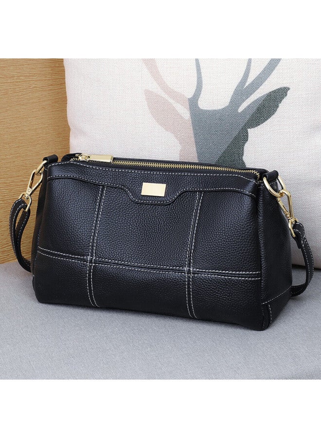 Viney Leather Handbag, Women's Crossbody Bag, Middle-aged Luxury Shoulder Bag, Practical High-end Birthday And Mother's Day Gift - Image 1