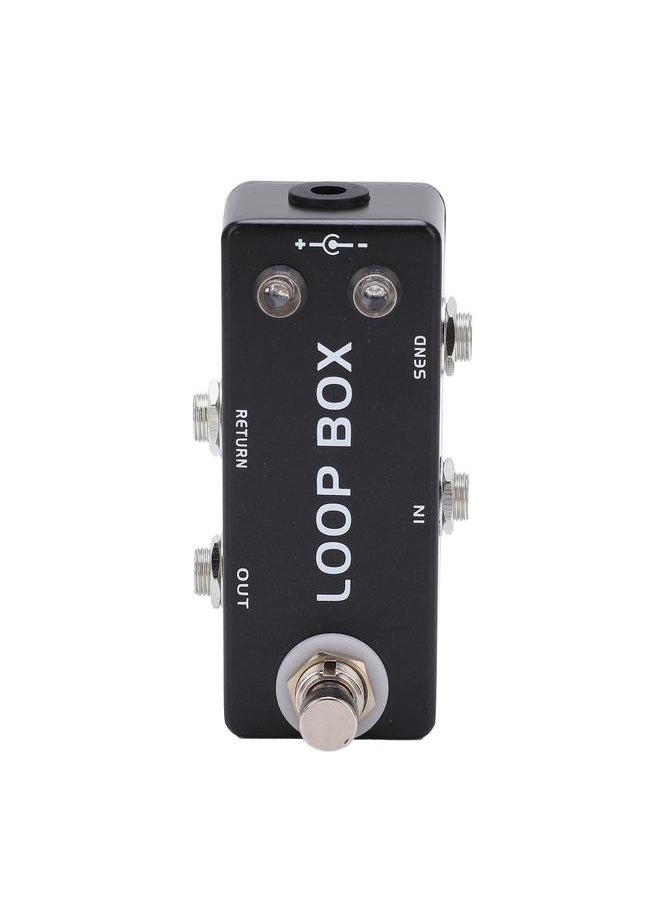 Thoraya Guitar Loop Effect Metal Black Mini Pedal True Bypass Channel Selection for Electric Bass  - Image 1