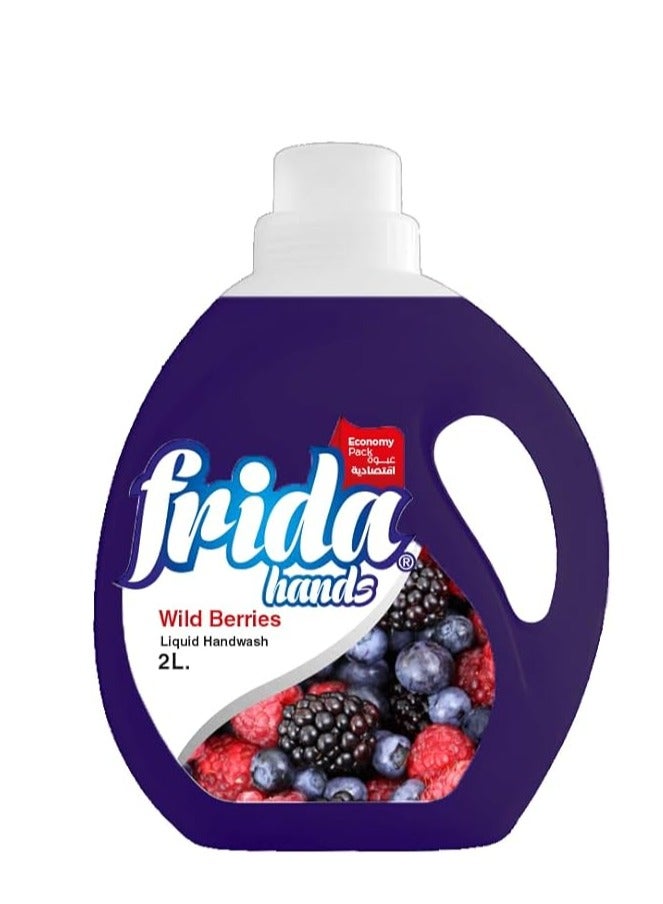 غسول اليدين السائل هاندز برائحة التوت البري - 2 لتر