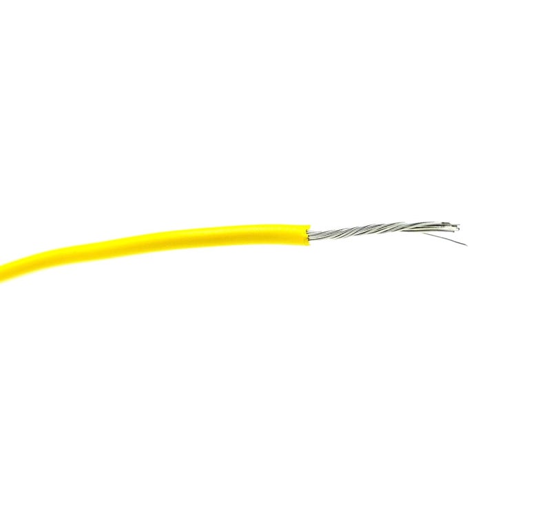 INVENTO 5mtr 20 AWG 05 sqmm 15A Tinned Copper PVC Wire Flexible Yellow Cable 17mm Dia High Temperature for DIY - Image 3