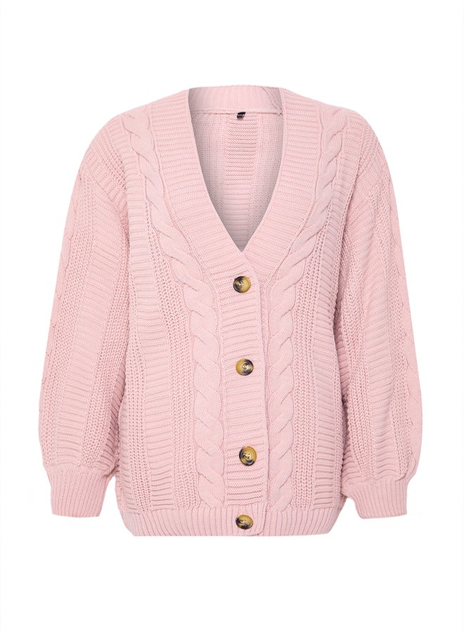 trendyol Powder Braided Loose Cut Knitwear Cardigan TCTAW22TH0002 - Image 5