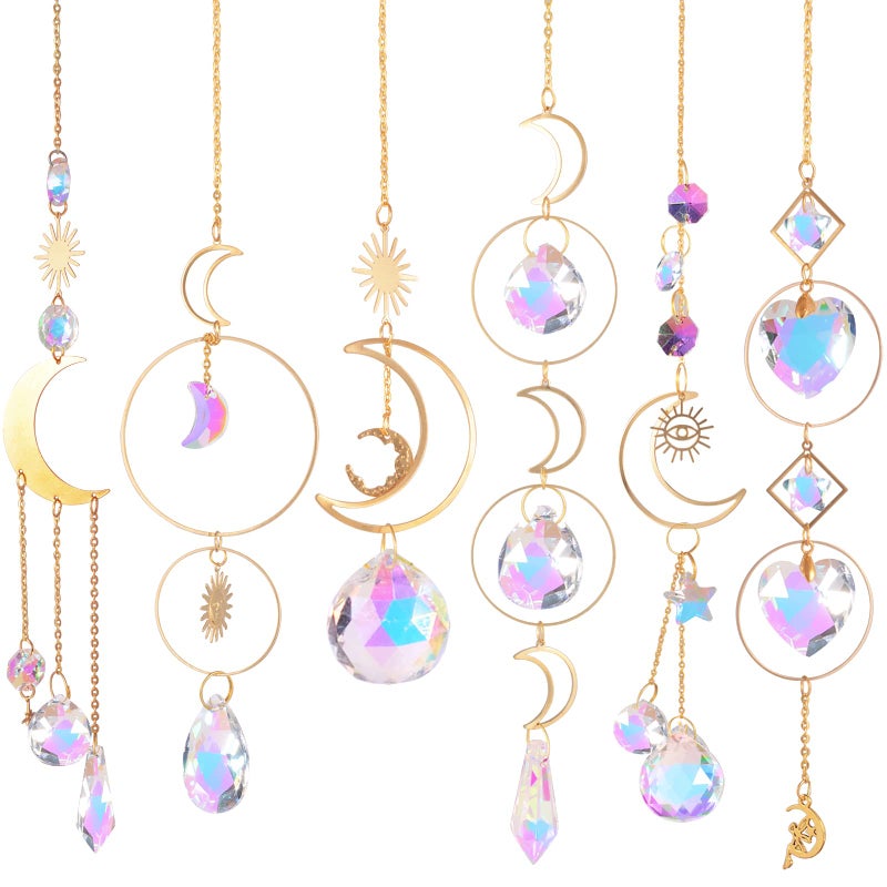 ilclviz Suncatcher Crystal Hanging Sun Catcher Prism with Chain Pendant Ornament Crystal Balls for Window - Image 1