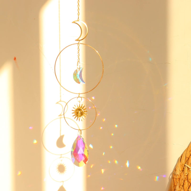 ilclviz Suncatcher Crystal Hanging Sun Catcher Prism with Chain Pendant Ornament Crystal Balls for Window - Image 5