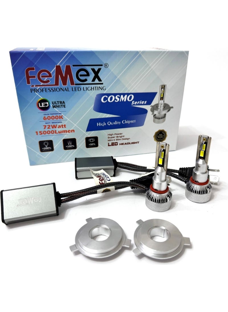 Femex New Cosmo H4 Lightning Effect LED Xenon 72W 15000 Lumen  - Image 2