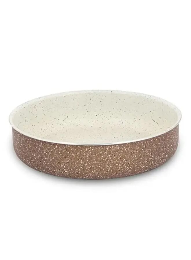 Rocky Granite Oven Tray, 24 cm, Round - Brown - Image 1