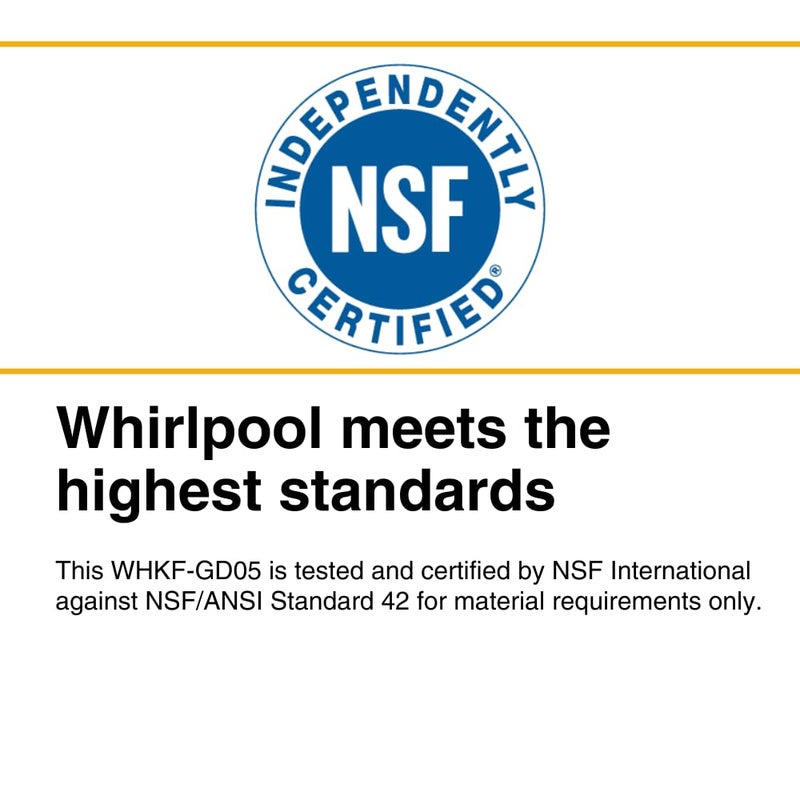 Whirlpool 10" x 2.5" Whole Home Standard Capacity Sediment Filters WHKF-GD05, 5 Micron, 6-Month Filter Life, Reduces Sediment, Sand, Soil, Silt & Rust, for standard filter housings, 2-Pack - Image 4