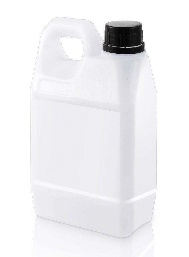 Ziliny Plastic Jug with Lids Square Empty Storage Containers Plastic Jar Containers for Water Sauces Soaps Detergents Liquids Cleaning Solutions (32 oz,Translucent Color,1 Pcs) - Image 1