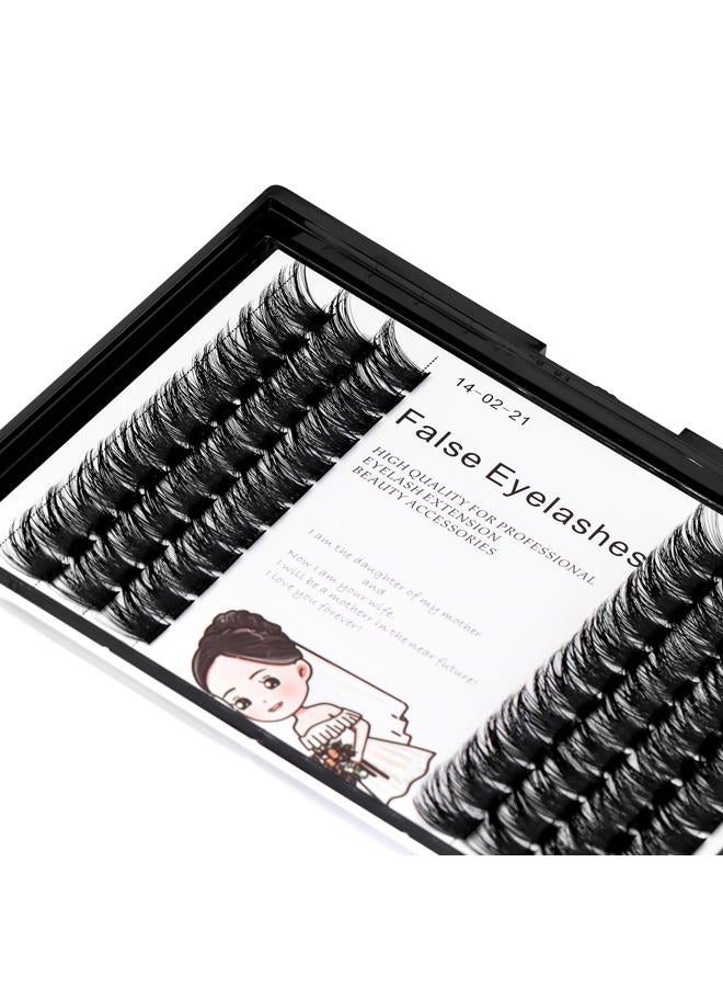 Bodermincer 84 Clusters Large Pack D Curl Volume Lashes Set Segmented False Eyelash DIY Eyelash Extension Individual Lash Girl Women Home Eyelash Extension (12mm) - Image 5