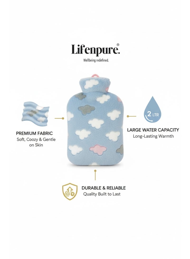 Lifenpure 2 Ltr Soft Hot Water Bag In Reusable Ziplock Clear Pouch Bag Classic Style For Body Shoulder Cramps Neck Pain Relief - Image 4