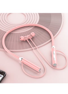 GELESE wireless bluetooth earphone sports binaural in-ear neck hanging neck headset super long standby battery life pink  - Image 3